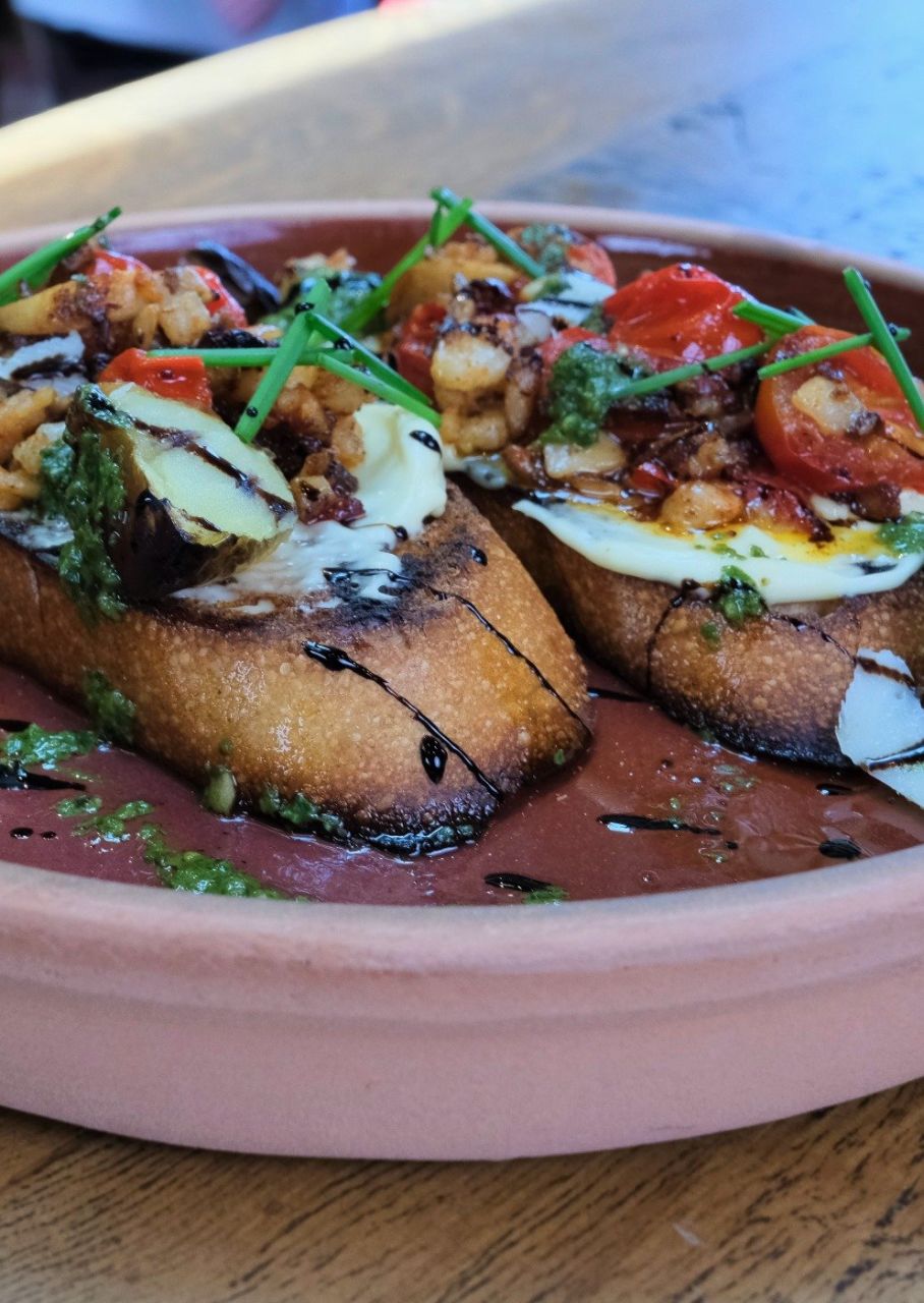 Karides Mantar Bruschetta